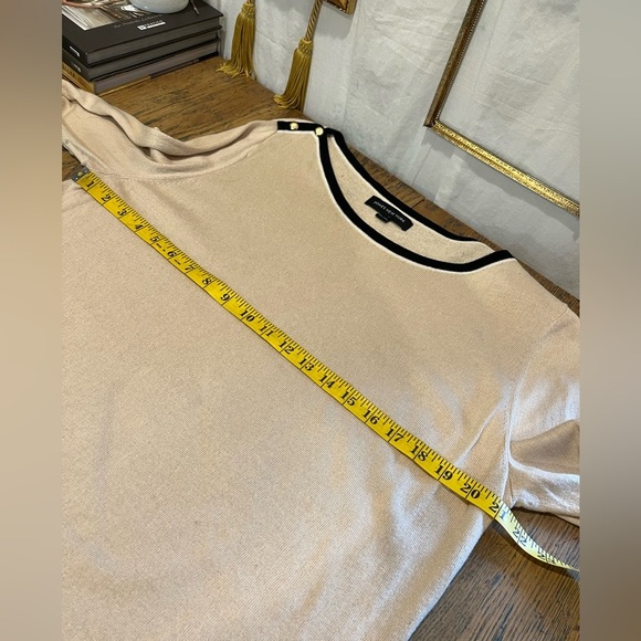 JONES NEW YORK Beige & Black Button Detail Sweater - - Picture 8 of 9